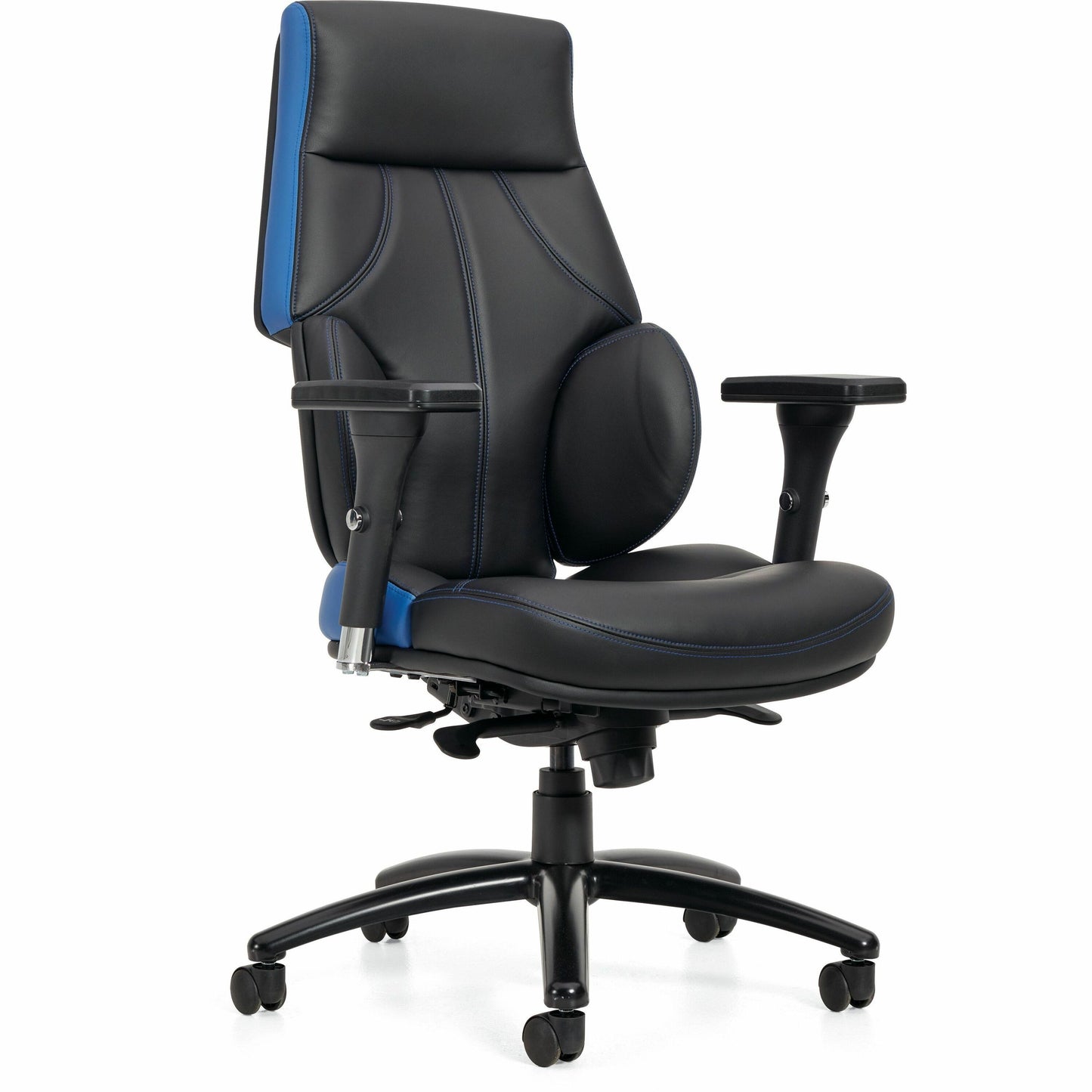 Kazan FX High Back Synchro-Tilter, LuxPlus Black/Blue