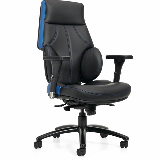 Kazan FX High Back Synchro-Tilter, LuxPlus Black/Blue