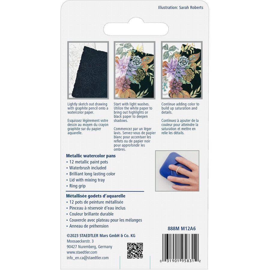 Staedtler Metallic Watercolour Set - 888M M12A6