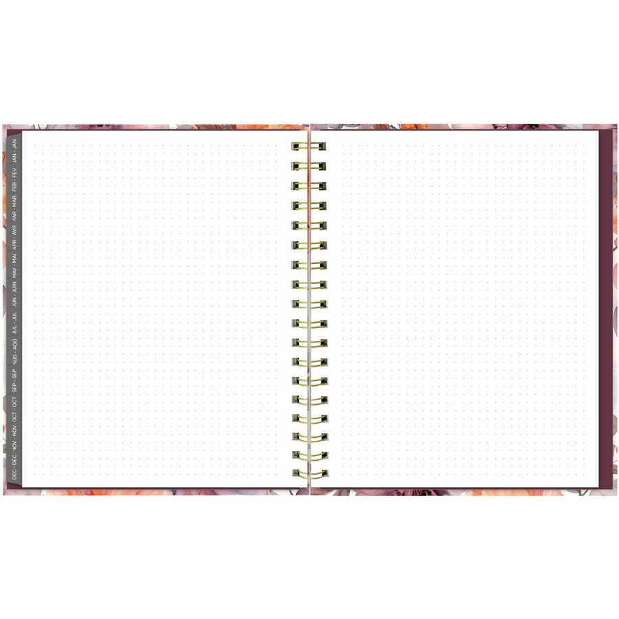 Blueline Floral Blush Monthly Planner Hard Cover 11" x 8-1/2" Bilingual Floral Blush - C489017B.01