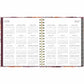 Blueline Floral Blush Monthly Planner Hard Cover 11" x 8-1/2" Bilingual Floral Blush - C489017B.01