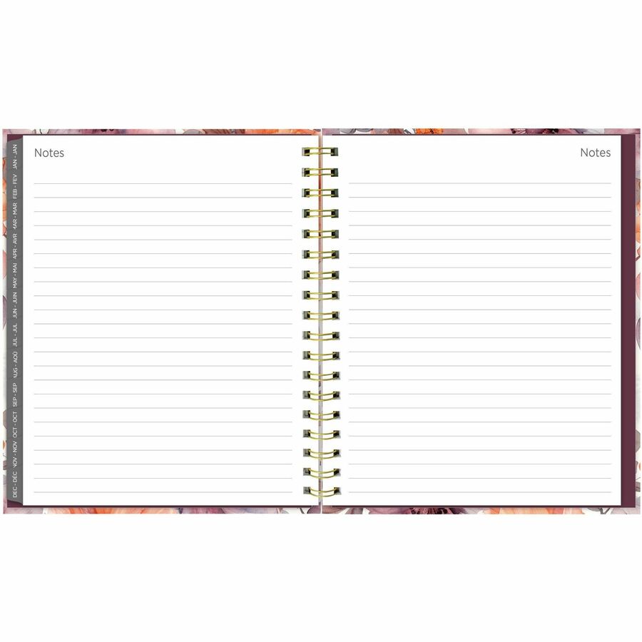 Blueline Floral Blush Monthly Planner Hard Cover 11" x 8-1/2" Bilingual Floral Blush - C489017B.01