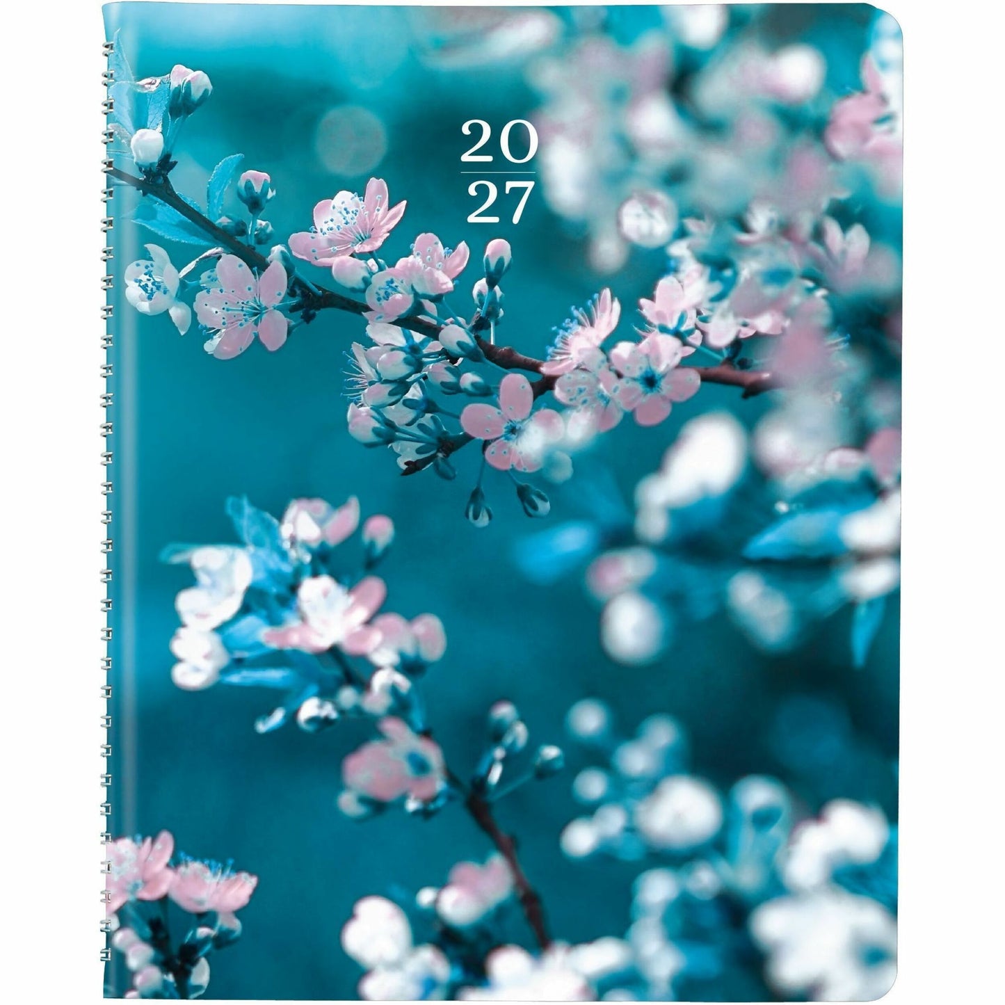 Blueline Essential Weekly Planner Soft Cover 10-3/4" x 8-1/2" Bilingual Cherry Blossoms