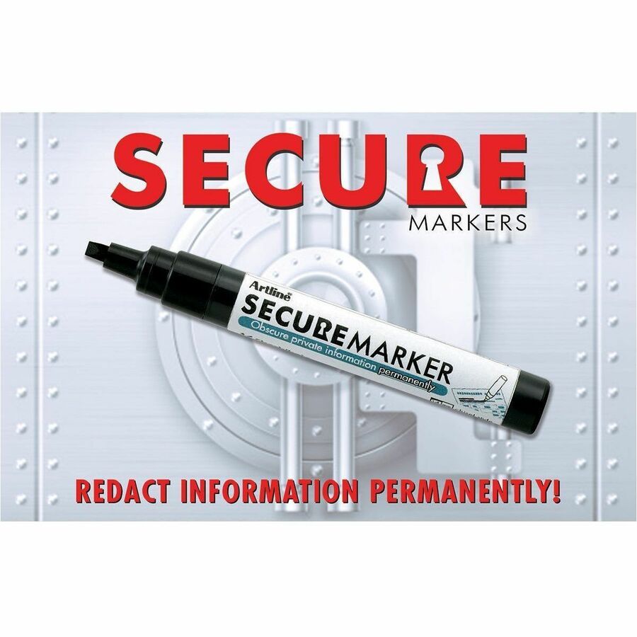 Artline&reg; Secure Redaction Marker | 4.0mm Chisel Tip - EKSC-4