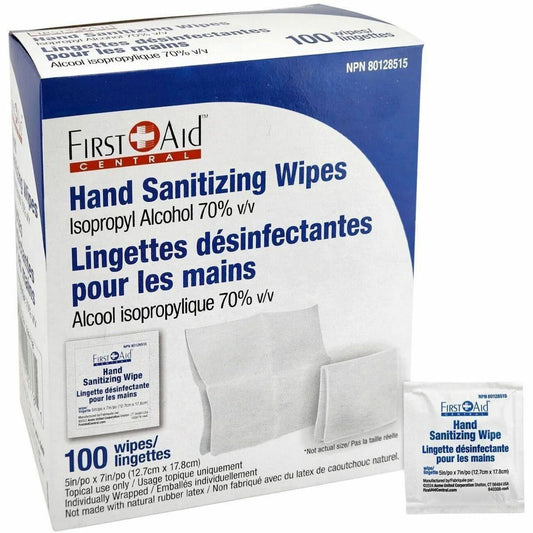 First Aid Central Hand Sanitizing Wipes