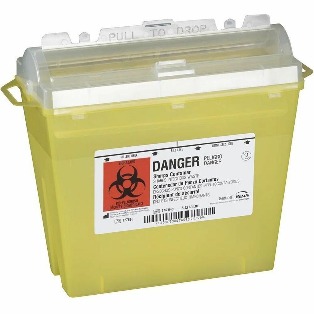 Bemis 5-Quart Sharps Container