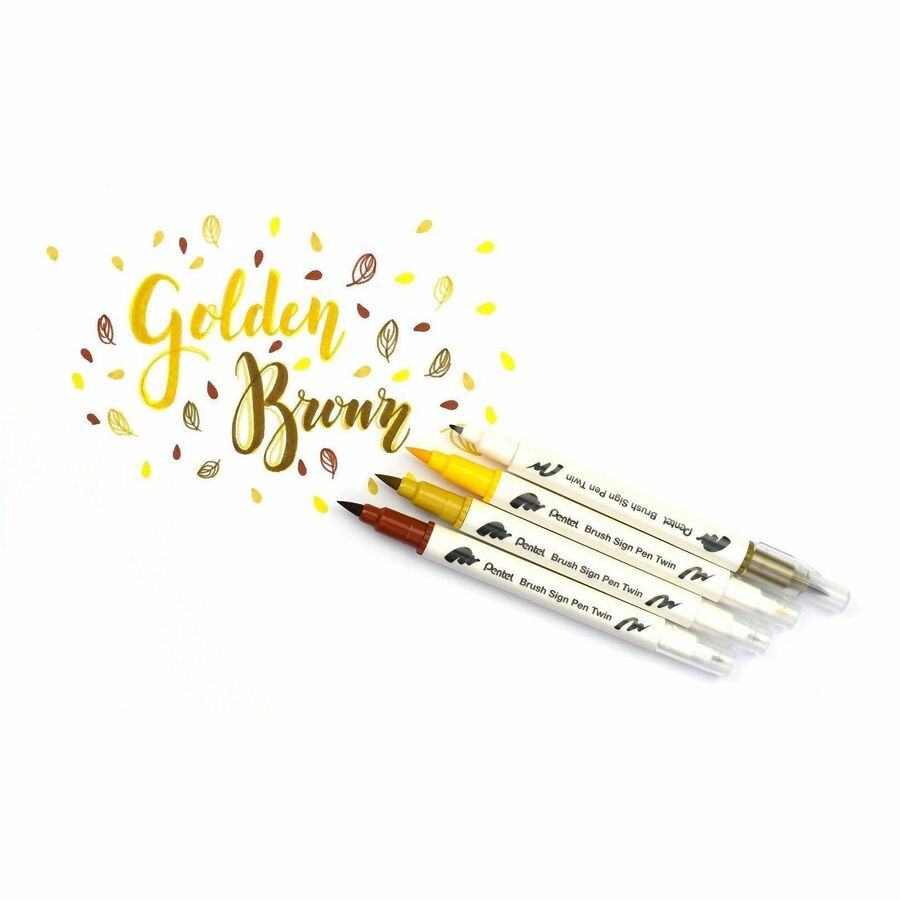 Pentel Brush Sign Pen Twin - 18-Colour Set - SESW30C-18