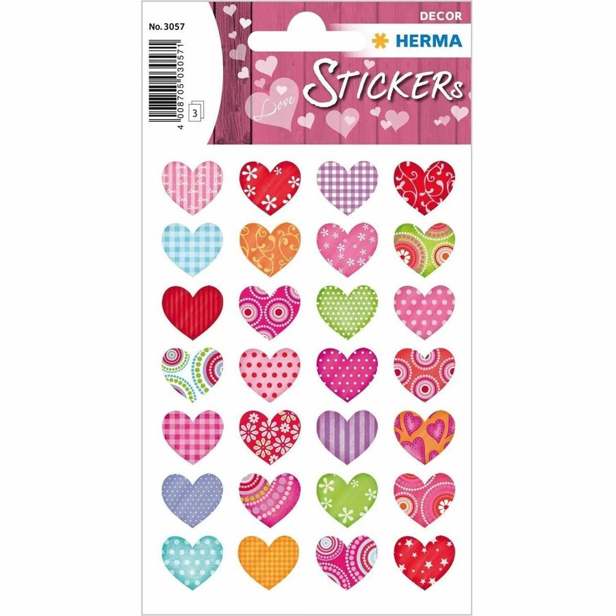 Herma Stickers Colourful hearts - H3057