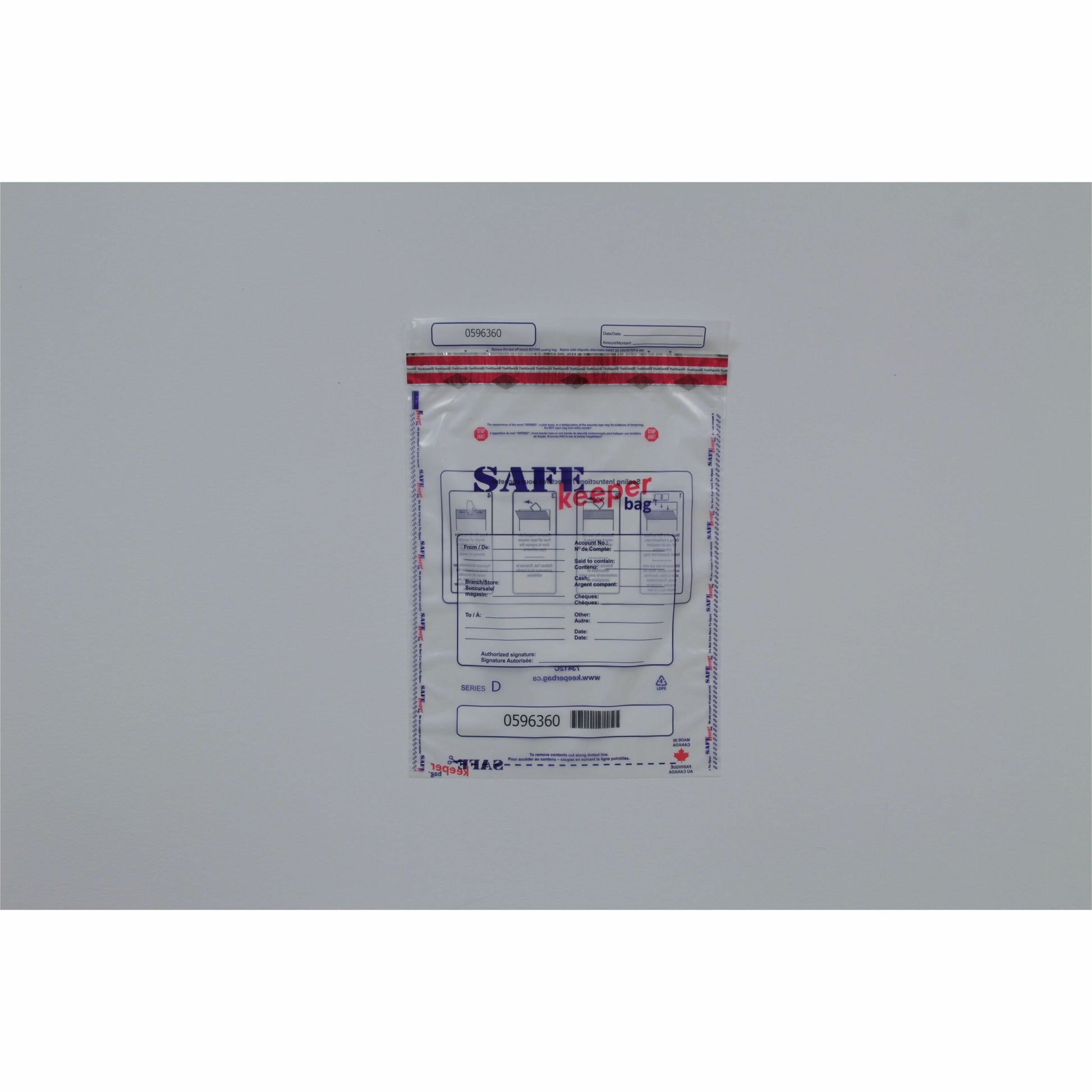 keeperbag 12x16 SAFE keeperbag™ Security Deposit Bag - Clear