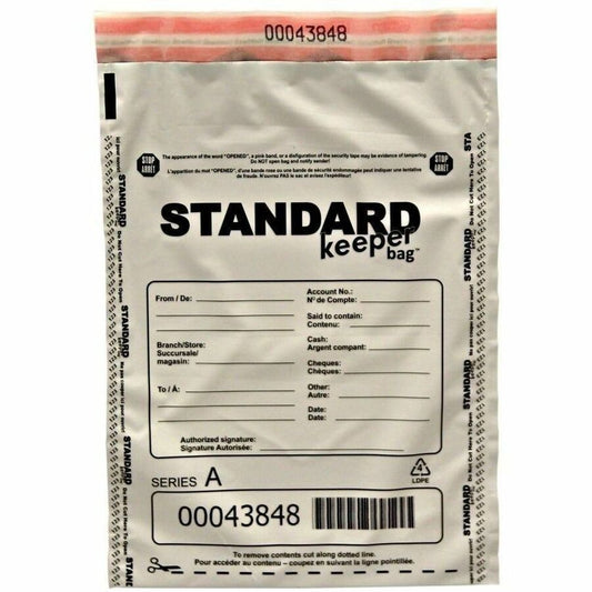 keeperbag 9x12 STANDARD keeperbag™ Security Deposit Bag - White