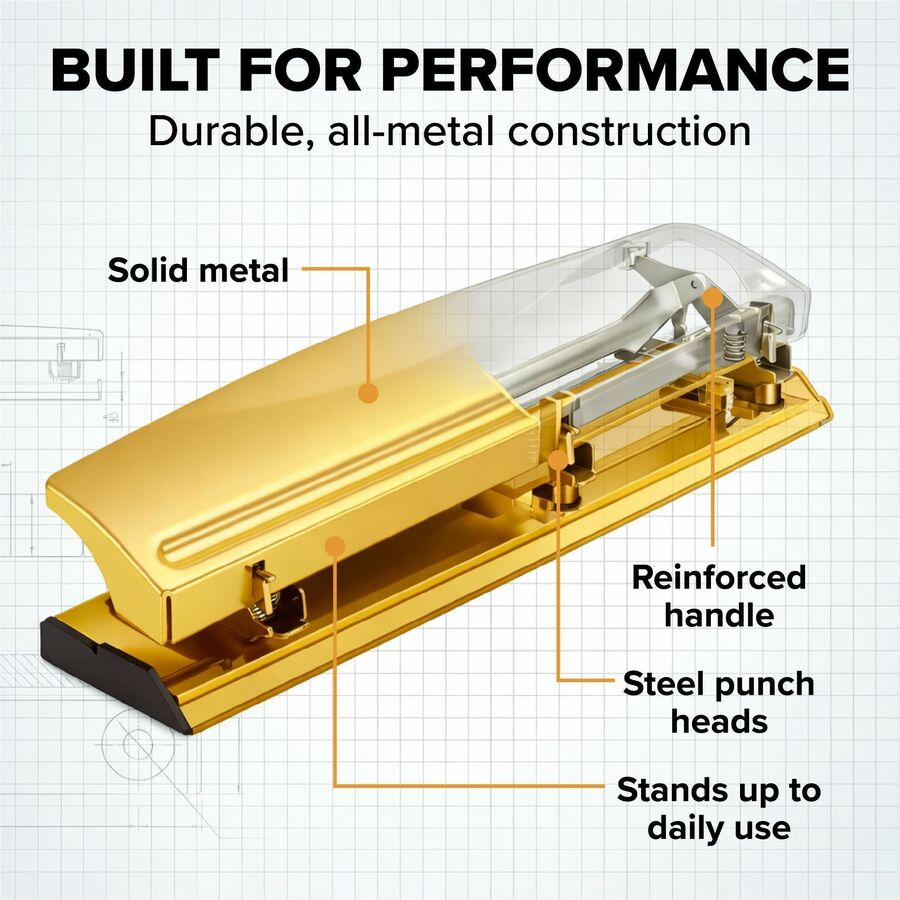 Bostitch Manual Hole Punch - HP15-GOLD