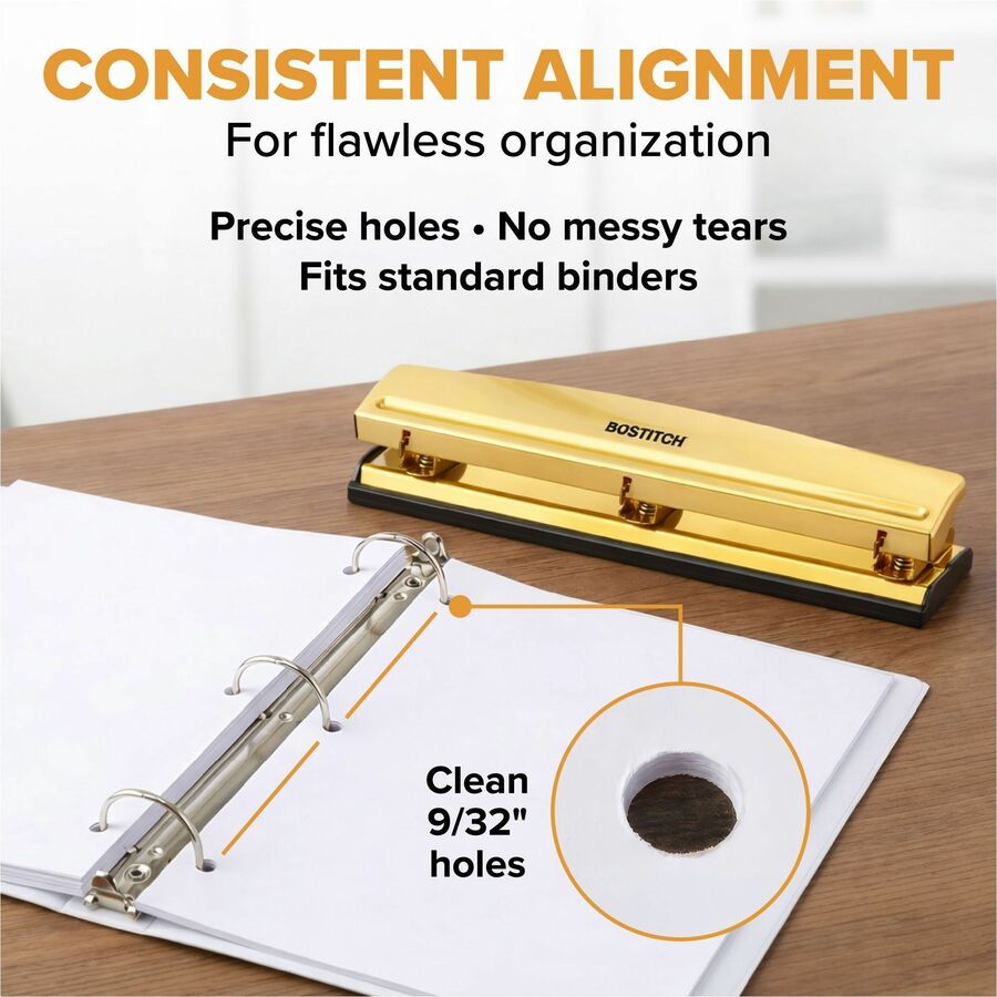 Bostitch Manual Hole Punch - HP15-GOLD