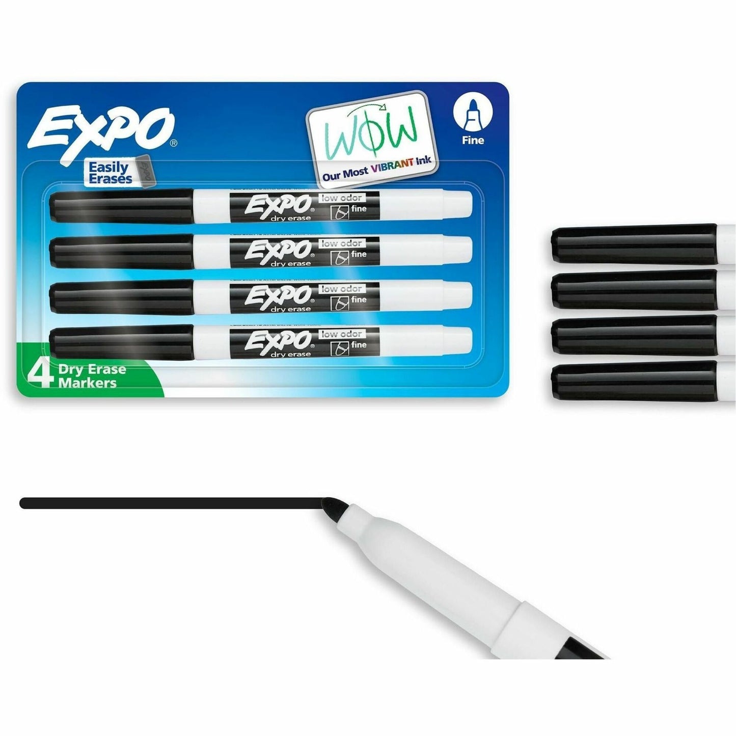 Expo Low Odor Dry Erase Markers, Fine Tip