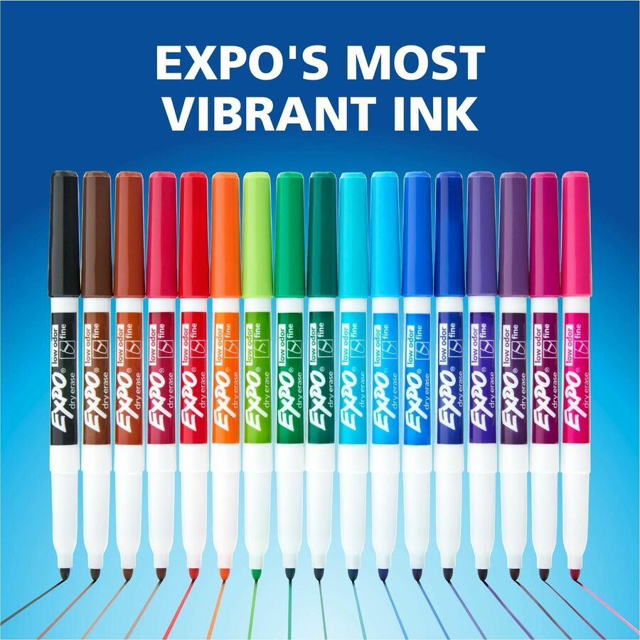 Expo Low Odor Dry Erase Markers, Fine Tip - 86661A