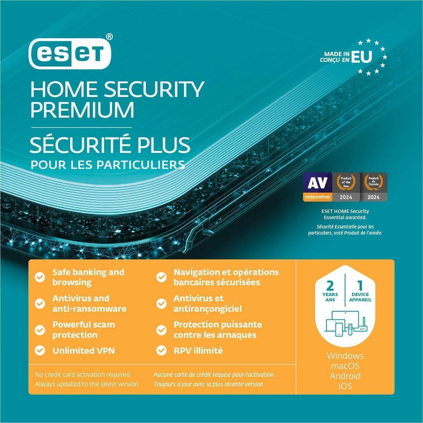 ESET Home Security Premium - Security License - 1 Device - 2 Year