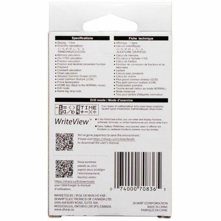 Sharp ELWS40GR Scientific Calculator - ELWS40GR