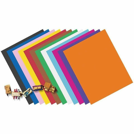 Pacon 6-Ply Railroad Board, White, 22" x 28" , 1 Sheet