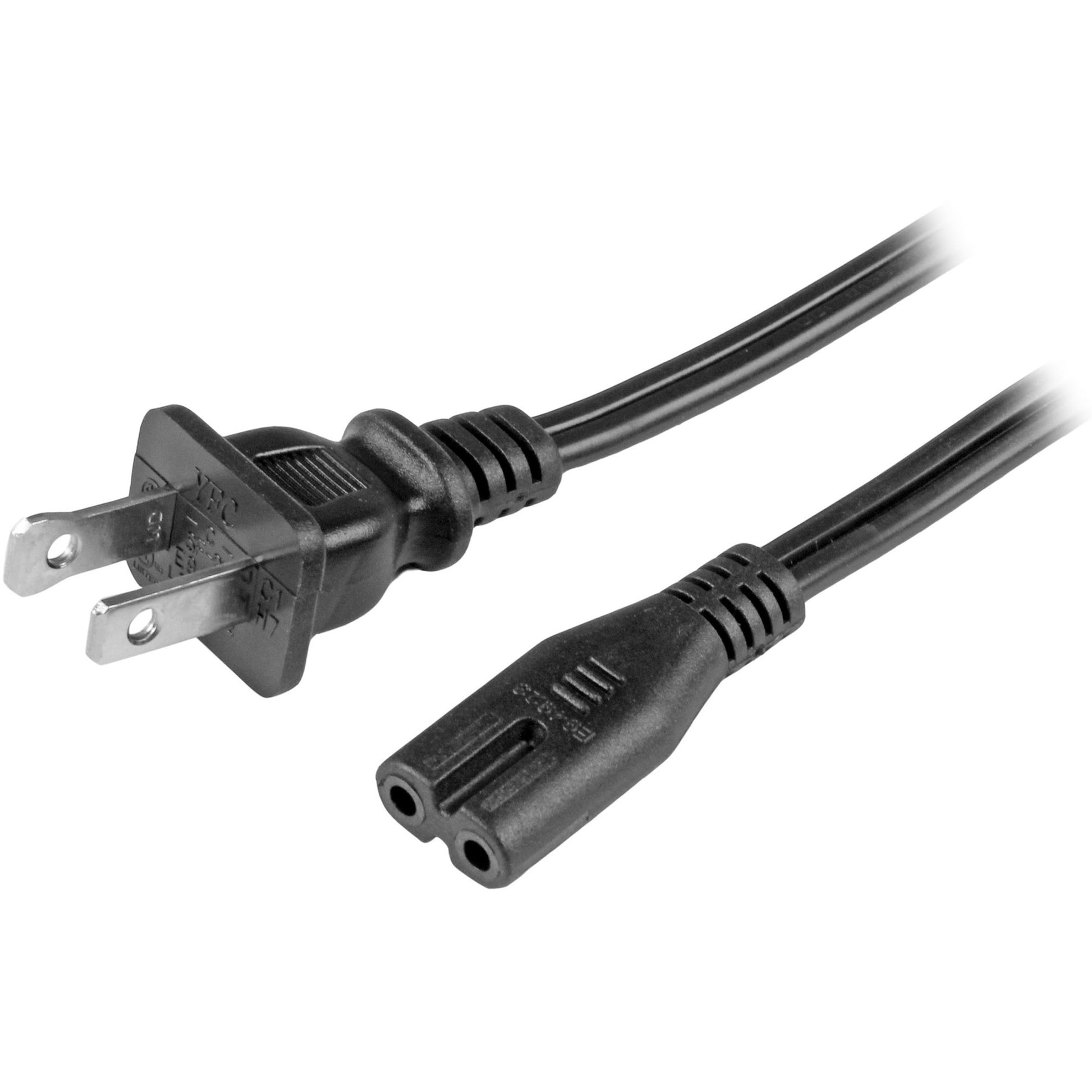 StarTech.com 6ft (2m) Laptop Power Cord, NEMA 1-15P to C7, 7A 125V, 18AWG, Laptop Replacement Power Cord, Power Brick Cable, UL Listed