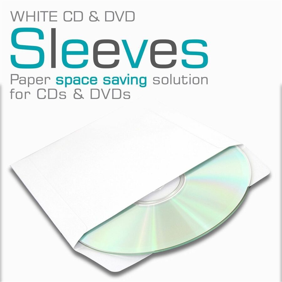 Maxell CD/DVD Paper Sleeves White 50 Pack - 190135