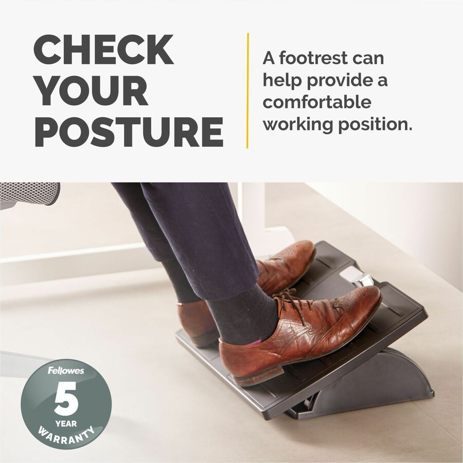 Fellowes Office Suites&trade; Adjustable Footrest with Microban&reg; - 8035001