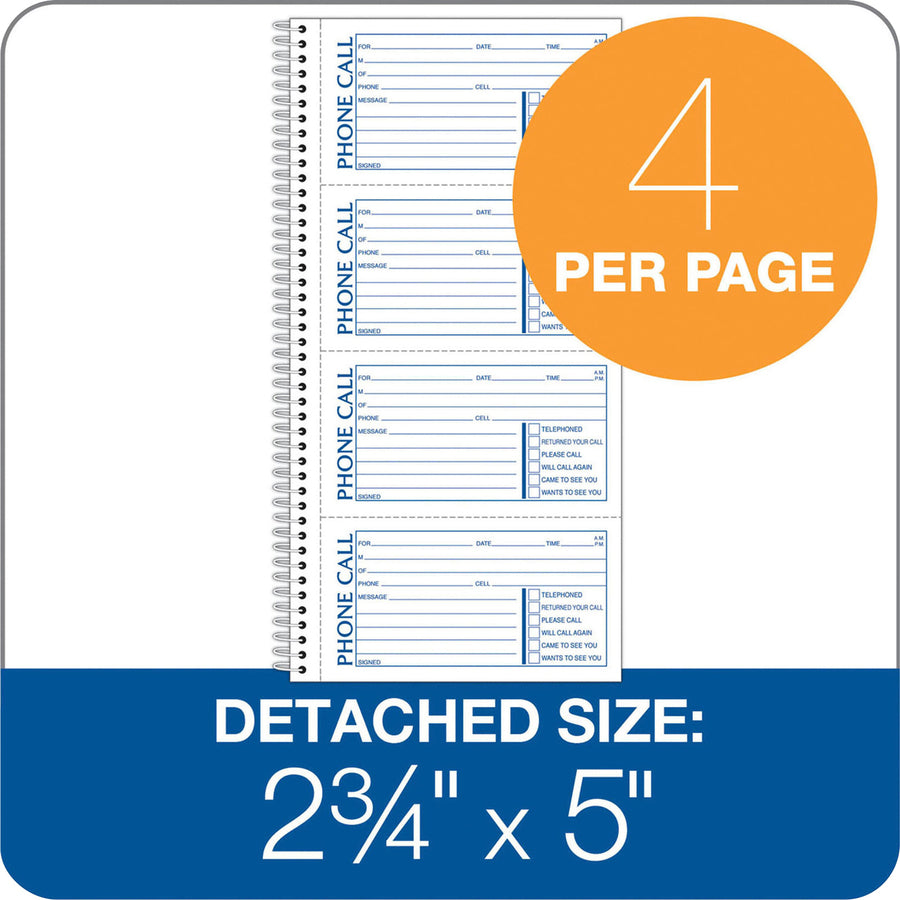 Adams Spiral Bound Phone Message Books - SC1154D