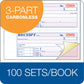Adams Tapebound 3-part Money Receipt Book - TC1182