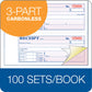 Adams Tapebound 3-part Money Receipt Book - TC1182