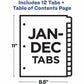 Avery&reg; Ready Index&reg; Table of Contents Dividers for Laser and Inkjet Printers, Jan-Dec - RI213M