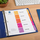 Avery&reg; Ready Index&reg; Table of Content Dividersfor Laser and Inkjet Printers, 5 tabs, 6 sets - 11187