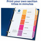 Avery&reg; Ready Index&reg; Table of Content Dividersfor Laser and Inkjet Printers, 5 tabs, 6 sets - 11187