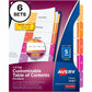 Avery&reg; Ready Index&reg; Table of Content Dividersfor Laser and Inkjet Printers, 5 tabs, 6 sets - 11187