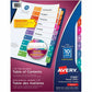 Avery&reg; Ready Index&reg; Table of Content Dividersfor Laser and Inkjet Printers, 10 tabs, 6 sets