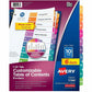 Avery&reg; Ready Index&reg; Table of Content Dividersfor Laser and Inkjet Printers, 10 tabs, 6 sets