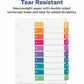 Avery&reg; Ready Index&reg; Table of Content Dividersfor Laser and Inkjet Printers, 10 tabs, 6 sets - 11188