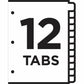 Avery&reg; Ready Index&reg; Table of Content Dividers for Laser and Inkjet Printers, 12 tabs, 6 sets - 11196
