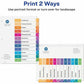 Avery&reg; Ready Index&reg; Table of Content Dividers for Laser and Inkjet Printers, 12 tabs, 6 sets - 11196