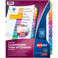 Avery&reg; Ready Index&reg; Table of Content Dividers for Laser and Inkjet Printers, 12 tabs, 6 sets