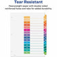 Avery&reg; Ready Index&reg; Table of Content Dividers for Laser and Inkjet Printers, 15 tabs, 6 sets - 11197