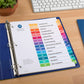 Avery&reg; Ready Index&reg; Table of Content Dividers for Laser and Inkjet Printers, 15 tabs, 6 sets - 11197