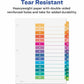 Avery&reg; Ready Index&reg; Table of Content Dividers for Laser and Inkjet Printers, 15 tabs, 6 sets - 11197
