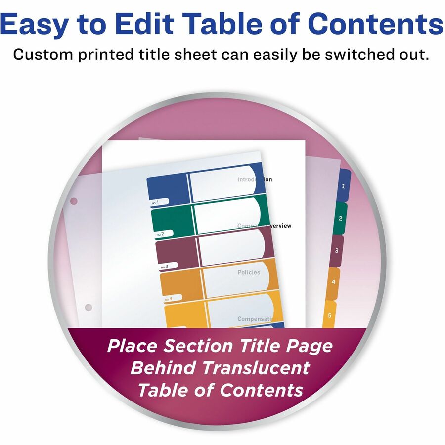 Avery&reg; Ready Index Customizable TOC Binder Dividers - 11817