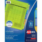 Avery Big Tab™ Insertable Plastic Dividers for Laser and Inkjet Printers, 9-1/4" x 11-1/8" , 5 tabs