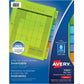 Avery&reg; Big Tab&trade; Insertable Plastic Dividersfor Laser and Inkjet Printers, 9-1/4" x 11-1/8" , 8 tabs, 1 set