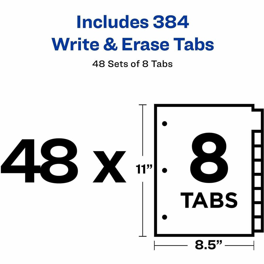Avery&reg; Big Tab™ Write & Erase Dividers8 tabs - 23078