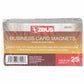 Zeus Adhesive Backed Business Card Magnets 3 1/2" x 2" 25 Pack White - 66200