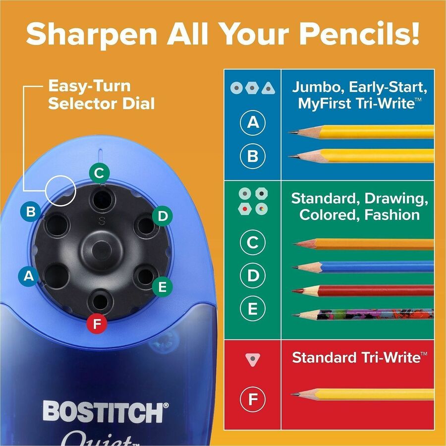 Bostitch QuietSharp Heavy Duty Classroom Electric Pencil Sharpener - EPS10HC