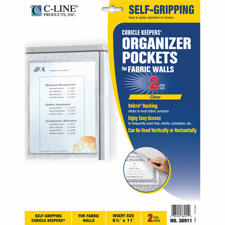 C-Line Self-Gripping Office Panel Organizers - 38911