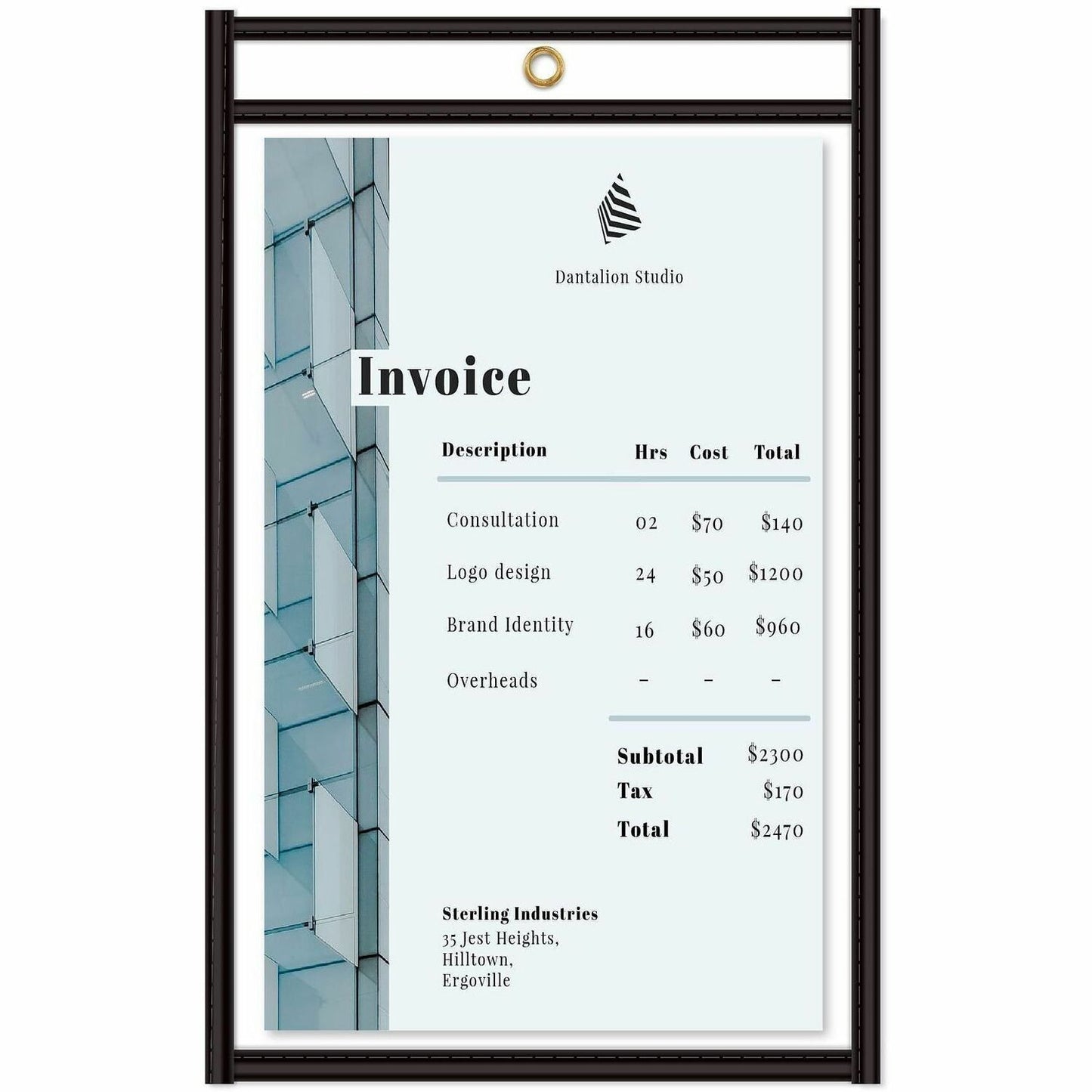 C-Line Stitched Vinyl Shop Ticket Holders