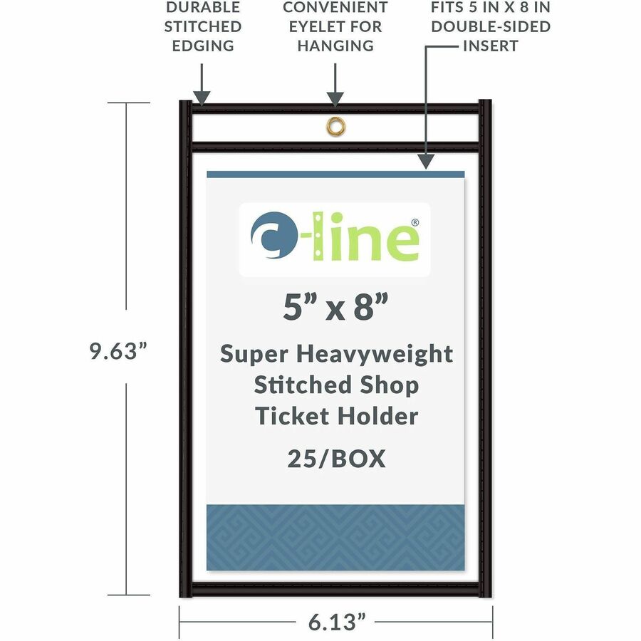 C-Line Stitched Vinyl Shop Ticket Holders - 46058