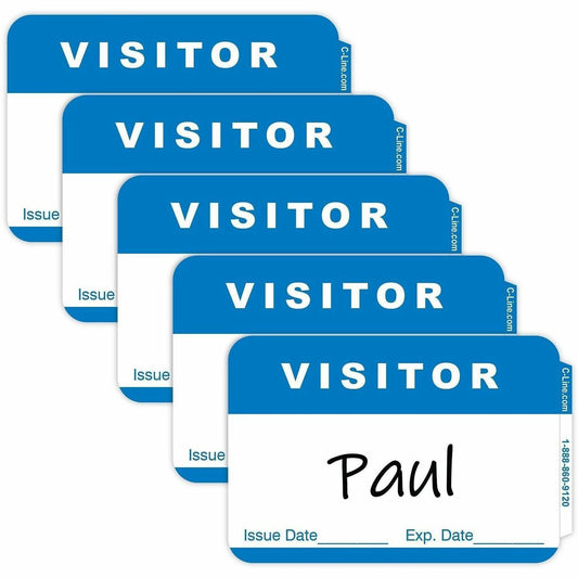 C-Line Adhesive Visitor Name Badges